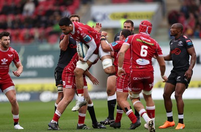 250323 - Scarlets v Cell C Sharks - United Rugby Championship - Vaea Fifita of Scarlets 