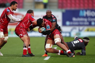 250323 - Scarlets v Cell C Sharks - United Rugby Championship - Sam Lousi of Scarlets 