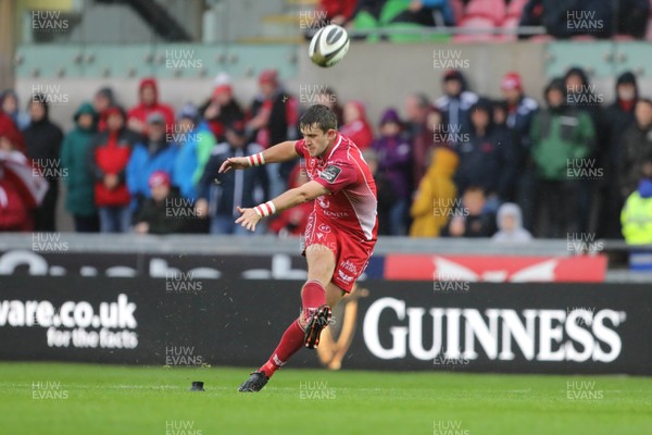 021119 - Scarlets v Toyota Cheetahs - Guinness PRO14  Dan Jones of Scarlets kicks for goal
