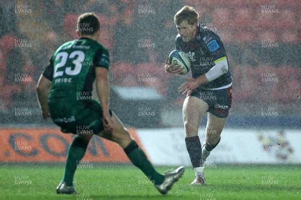 190222 - Scarlets v Connacht - United Rugby Championship - Rhys Patchell of Scarlets