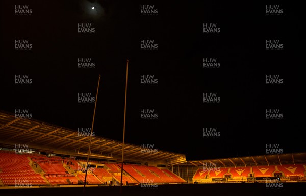 220321 Scarlets v Connacht, Guinness PRO14 - A general view of the Parc y Scarlets at the end of the match