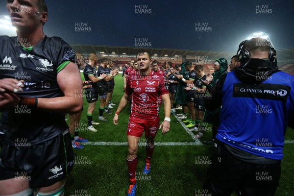 280919 - Scarlets v Connacht - Guinness PRO14 - Steff Hughes of Scarlets at full time
