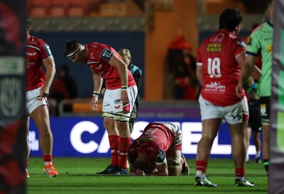 101025 - Scarlets v DHL Stormers - United Rugby Championship - Sacha Feinberg-Mngomezulu of Stormers scores a try