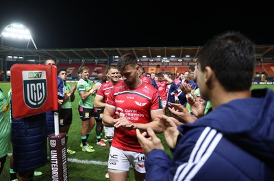 101025 - Scarlets v DHL Stormers - United Rugby Championship - Johnny Williams of Scarlets at full time