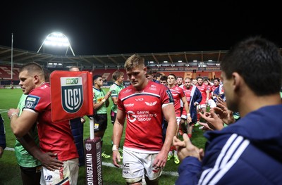 101025 - Scarlets v DHL Stormers - United Rugby Championship - Taine Plumtree of Scarlets at full time