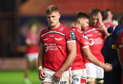 101025 - Scarlets v DHL Stormers, United Rugby Championship - Taine Plumtree of Scarlets at the end of the match