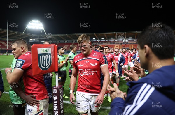 101025 - Scarlets v DHL Stormers - United Rugby Championship - Taine Plumtree of Scarlets at full time