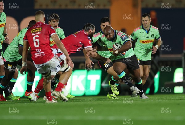 101025 - Scarlets v DHL Stormers, United Rugby Championship - Ali Vermaak of Stormers charges forward