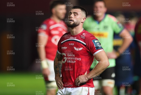 101025 - Scarlets v DHL Stormers, United Rugby Championship - Joe Roberts of Scarlets at the end of the match