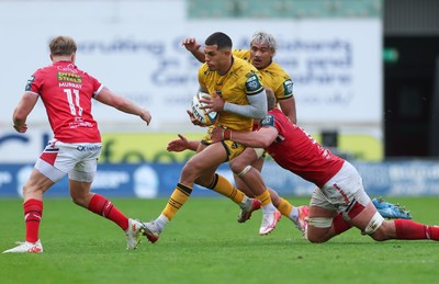 160526 - Scarlets v Dragons RFC, United Rugby Championship - Rio Dyer of Dragons looks to break away