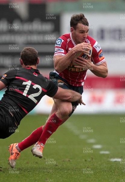 220214 - Scarlets v Edinburgh - RABODirect Pro 12 - Olly Barkley of Scarlets 