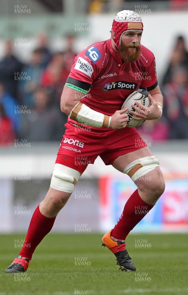 280315 - Scarlets v Edinburgh - Guinness PRO12 - Jake Ball of Scarlets