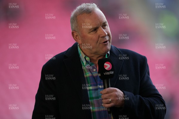 180223 - Scarlets v Edinburgh Rugby - United Rugby Championship - Wayne Pivac working for Viaplay as a pundit