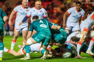 190124 - Scarlets v Edinburgh Rugby - EPCR Challenge Cup - Ben Vellacott of Edinburgh  scores try