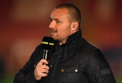 011021 - Scarlets v Emirates Lions - United Rugby Championship - BBC Wales Scrum V pundit Ken Owens