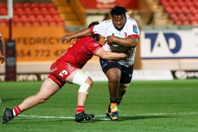 011021 - Scarlets v Emirates Lions - United Rugby Championship - Asenathi Ntlabakanye of Emirates Lions