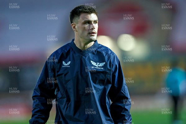 111123 - Scarlets v Emirates Lions - United Rugby Championship - Joe Roberts of Scarlets before the match
