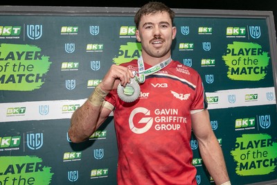 291125 - Scarlets v Glasgow Warriors - United Rugby Championship - Max Douglas of Scarlets Man of the Match