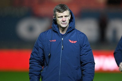 291125 - Scarlets v Glasgow Warriors - United Rugby Championship - Scarlets head coach, Dwayne Peel