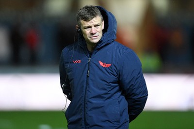 291125 - Scarlets v Glasgow Warriors - United Rugby Championship - Scarlets head coach, Dwayne Peel