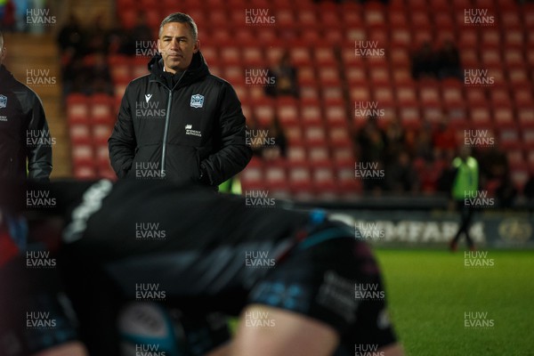 300324 - Scarlets v Glasgow Warriors - United Rugby Championship - Glasgow Warriors Head Coach Franco Smith during the warm up