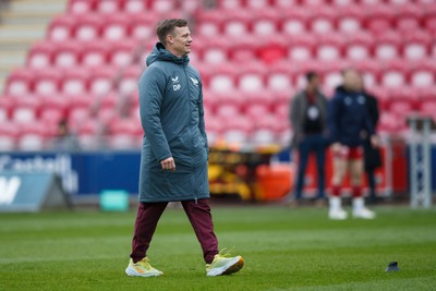 260424 - Scarlets v Hollywoodbets Sharks - United Rugby Championship - Scarlets head coach Dwayne Peel before the match