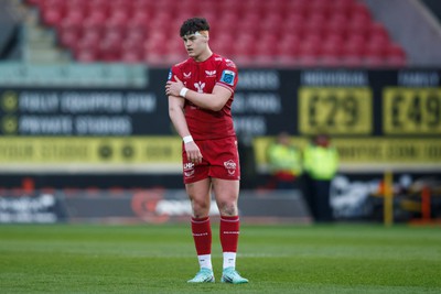 260424 - Scarlets v Hollywoodbets Sharks - United Rugby Championship - Eddie James of Scarlets