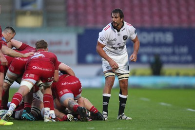 260424 - Scarlets v Hollywoodbets Sharks - United Rugby Championship - Eben Etzebeth of Sharks  