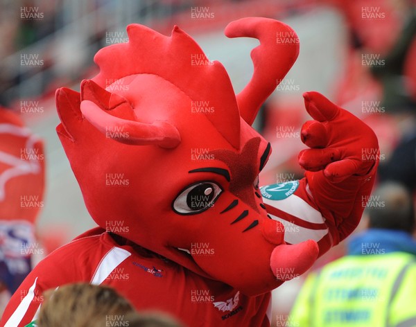 05.09.09 - Scarlets v Leinster Scarlets mascot Cochyn the Dragon 