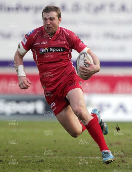 070315 - Scarlets v Leinster - Guinness PRO12 - Hadleigh Parkes of Scarlets