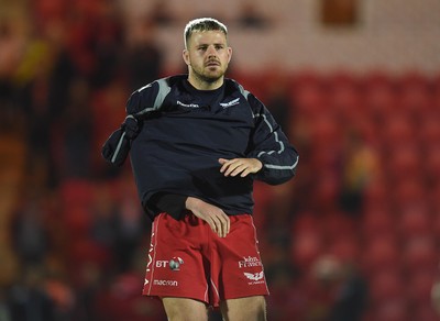 080918 - Scarlets v Leinster - Guinness PRO14 - Rob Evans of Scarlets at the end of the game