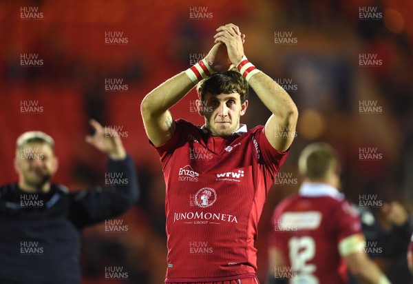 080918 - Scarlets v Leinster - Guinness PRO14 - Dan Jones of Scarlets at the end of the game