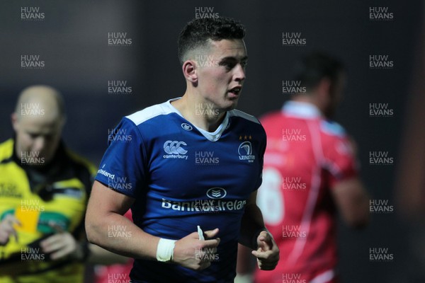 161015 - Scarlets v Leinster - Guinness PRO12 - Noel Reid of Leinster is shown a yellow card