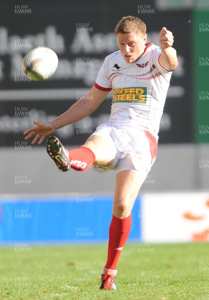 201012 - Scarlets v Leinster - Heineken Cup -Rhys Priestland of Scarlets kicks