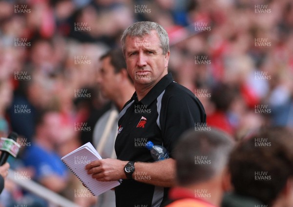 250812 Scarlets v London Welsh - Pre-season warm up -London Welsh coach Lyn Jones