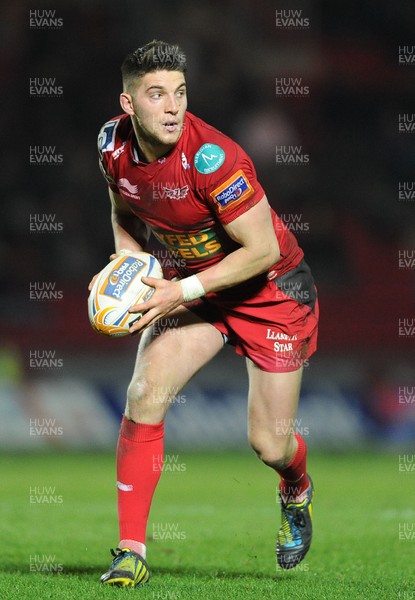 160213 - Scarlets v Munster - RaboDirect PRO12 -Owen Williams of Scarlets