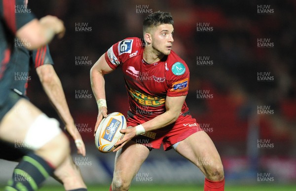 160213 - Scarlets v Munster - RaboDirect PRO12 -Owen Williams of Scarlets