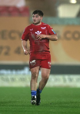 160224 - Scarlets v Munster - United Rugby Championship - Harry Thomas of Scarlets on his debut