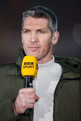 160224 - Scarlets v Munster - United Rugby Championship - James Hook working for BBC television