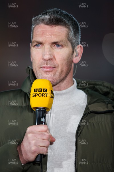 160224 - Scarlets v Munster - United Rugby Championship - James Hook working for BBC television