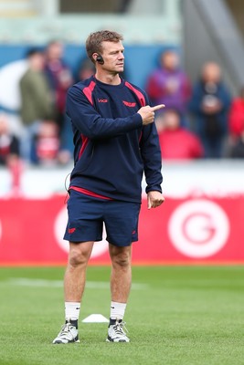 270925 - Scarlets v Munster - United Rugby Championship - Scarlets head coach Dwayne Peel during the warm up