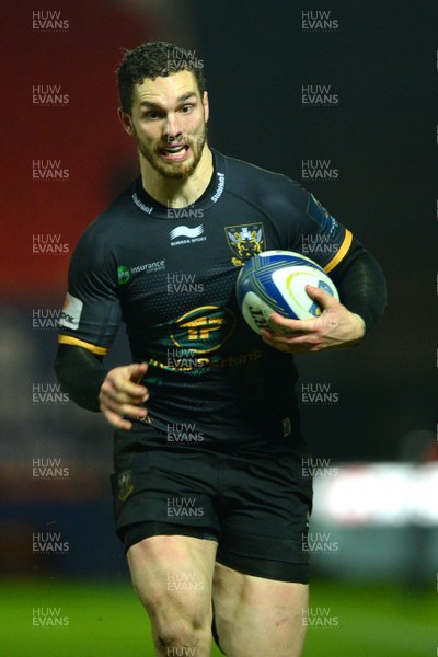 230116 - Scarlets v Northampton - European Rugby Champions Cup -George North of Northampton scores try