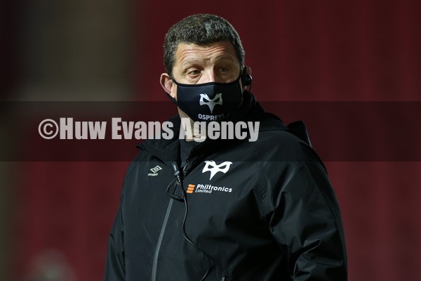 010122 - Scarlets v Ospreys - United Rugby Championship - Ospreys Head Coach Toby Booth