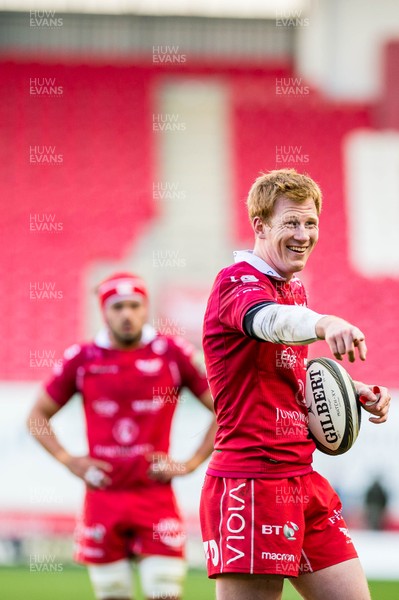 061018 - Scarlets v Ospreys, Guinness PRO14 - Rhys Patchell of Scarlets reacts during the game 