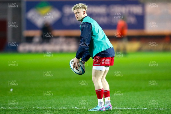 261223 - Scarlets v Ospreys - United Rugby Championship -  Archie Hughes Of The Scarlets warms up