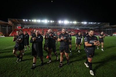 261225 - Scarlets v Ospreys - United Rugby Championship - Ospreys thank the fans at full time