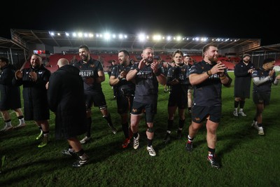 261225 - Scarlets v Ospreys - United Rugby Championship - Ospreys thank the fans at full time