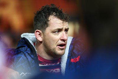 261225 - Scarlets v Ospreys - United Rugby Championship - Ryan Elias of Scarlets at the end of the match