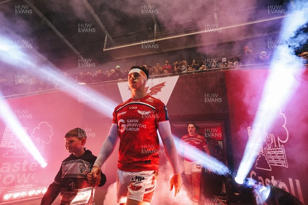 261225 - Scarlets v Ospreys - United Rugby Championship - Tom Rogers of Scarlets walks out the tunnel
