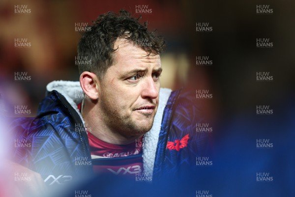 261225 - Scarlets v Ospreys - United Rugby Championship - Ryan Elias of Scarlets at the end of the match
